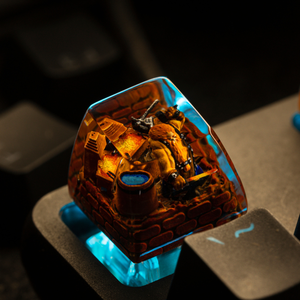 Teclas Místicas de Anime, Teclas Artesanales Personalizadas, Teclas Anime Lindas, Teclas Verdes, Juego de Teclas, Teclas de Resina - Product Image 3