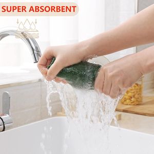 Panni da Cucina Ultra Morbidi in 100% Cotone a Nido d'Ape, Asciugatura Rapida, 30x30 cm, Confezione da 6, Verde Erba, Asciugamani Assorbenti per Pulizia - Product Image 5