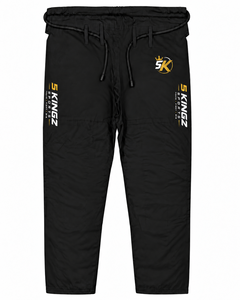 Pantalones Deportivos de Boxeo Negros Ajustados para Hombre 5 Kingz con Cintura Ajustable con Cordón y Logotipo Impreso - Product Image 3