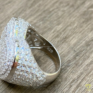 Luxury Heart Ring Iced Out Hip Hop Bling Heart Shape Ring Gold Plated Statement Jewelry - Product Image 5