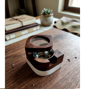 Quemador de Incienso de Madera Hecho a Mano, Soporte para Carbón, Mabkhara Árabe, Quemador Aromático para Decoración del Hogar y Mezquita - Product Image 1