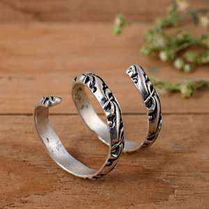 SHYAM JEWELRS Handmade <b>925</b> Sterling <b>Silver</b> Luxury Arthritis Splint <b>Ring</b>-Adjustable Spiral Knuckle Support for Joint Pain - Product Image 4