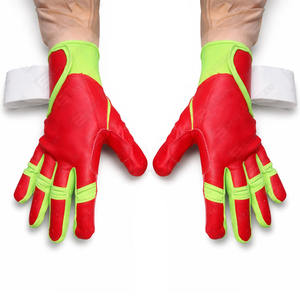 Guantes de Béisbol de Cuero Rojo y Verde Hechos a Medida, Profesionales, de Alta Resistencia y Ligeros, Ambidiestros, Nuevo Estilo, Más Vendidos - Product Image 5