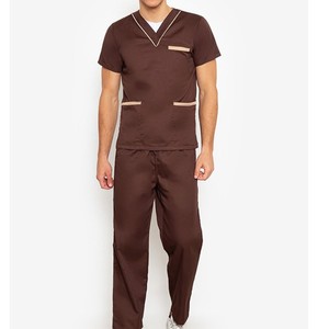 Uniformes Médicos Personalizados al por Mayor con Cuello Alto, Conjuntos de Enfermería Unisex para Fitness, Servicio OEM, Tejido de Punto Cómodo - Product Image 1