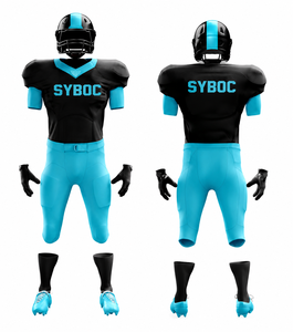 Tenue de football intégrale noire et verte à imprimé éclaboussures, avec maillot, pantalon à protections intégrées, gants et chaussettes, pour jeunes et adultes - Product Image 1