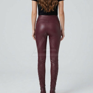 Leggings en cuir pour femmes, à la mode, taille élastique, coupe skinny, pour les tenues de fête, décontractées, de voyage et streetwear - Product Image 4