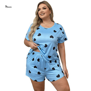 Conjunto de Pantalones Cortos de Dos Piezas con Estampado Personalizado para Hombre y Mujer, con Camiseta de Manga Corta y Pantalones Cortos con Cintura Elástica, Ropa Informal - Product Image 1