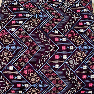 <b>Velvet</b> Embroidered Fabric Indian Embroidered <b>Velvet</b> Fabric Luxury Fabric for Abaya Kaftan Wedding Dress Wholesale Export Markets - Product Image 3