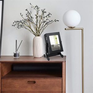 Armadietto Portagioie Nero Piccolo con Specchio, Organizer da Tavolo con Base per Gioielli - Product Image 4