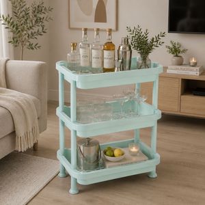 Three-Layer Durable <b>Plastic</b> Storage <b>Rack</b> Organizer Stackable Modern Multifunction Minimalist Design for Kitchen Sundries Holding - Product Image 2