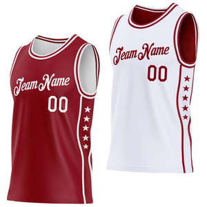 Ensemble d'uniformes de basketball réversibles tendance, maillot et short en mesh respirant, personnalisables par sublimation, fournisseur en gros de tenues d'équipe OEM - Product Image 2