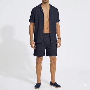 Best Quality Men Summer Co-ord <b>Sets</b> Wholesale Price New Fashion Men Comfortable Shirt And Shorts <b>Sets</b> Easy To Wear Summer <b>Sets</b> - Product Image 5