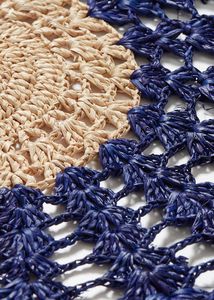 Premium Open Work Natural Raffia Coaster Handwoven Beverage <b>Mat</b> Decorative Table Protection Rustic Sleek Home Kitchen Decor - Product Image 4