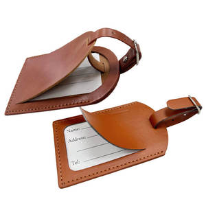 Étiquette de bagage personnalisée en cuir PU de qualité supérieure, identificateur de sac de voyage, étiquette d'information personnelle utilisée en voyage - Product Image 4