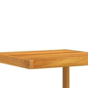 Table d'appoint en forme de C en bois massif pour l'extérieur, style moderne, pour la décoration de la maison et du jardin - Product Image 5