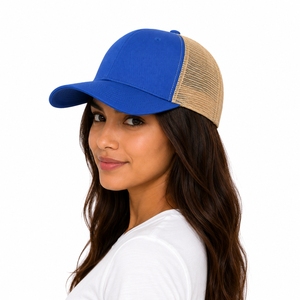 Gorra Trucker Unisex Color Azul Rey, Ajustable, Malla Transpirable, Ajuste Ajustable, Diseño Ligero, Tela Suave, Uso Cómodo - Product Image 3