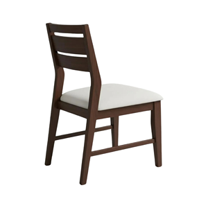 Chaise de salle à manger en bois massif simple et minimaliste avec siège rembourré pour la maison, le restaurant, le café, assise en bois moderne confortable - Product Image 4