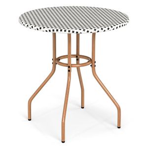 Table de bistrot d'extérieur de 27,5 pouces avec structure en métal robuste et pieds réglables, tables d'extérieur durables - Product Image 4