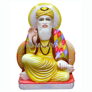 Estatua de Guru Nanak Dev Ji en Mármol Blanco |   Murti de Mármol Guru Nanak Hecho a Mano para el Hogar y el Gurudwara - Product Image 1