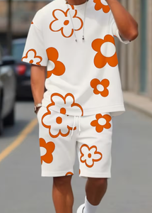 Ensemble de shorts de basketball pour hommes, imprimé marbré, séchage rapide, taille mi-haute élastique, polyester/coton, tenue de sport XL/XXL - Product Image 6