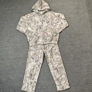 ชุดเซ็ตสเวตสูทซิปแบบสตรีทแวร์ทรงโอเวอร์ไซส์สั่งตัดสำหรับผู้ชาย และกางเกงจ็อกเกอร์ผ้าถักหนา 100% ผ้าฝ้าย - Product Image 1