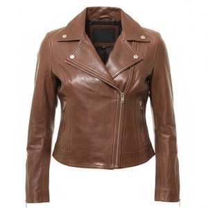 women <b>leather</b> coat <b>Jackets</b> adjustable waist design enhancing shape perfect for autumn <b>winter</b> wardrobe styling <b>Jackets</b> - Product Image 1