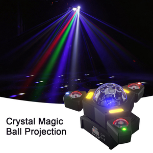 ไฟ LED เคลื่อนที่ได้ SHEHDS 50W-120W พร้อมเลเซอร์ DMX512 แสงบีม แสงวอช แสงสโตรบ แขน 2/3/4/6 แบบ Bee Eye และเอฟเฟกต์ Magic Ball สำหรับงานดีเจ - Product Image 5