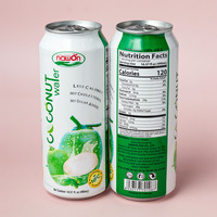 Bebida de Agua de Coco Pura de Vietnam, 16.5 Onzas Líquidas, Bebidas de Coco Enlatadas, Exportador, OEM/ODM, Muestra Gratuita, Marca Privada, Bebidas de Agua de Coco