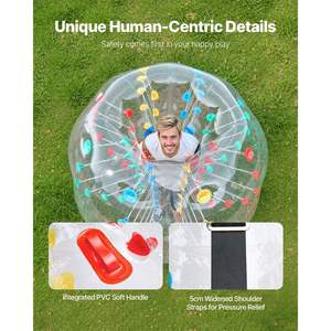 1 paquet de boules de bumper gonflables multicolores de 5 pieds/1,5 m, PVC de 0,8 mm d'épaisseur, boule de sumo zorb, sports de plein air, jeu d'équipe, jeu de bopper - Product Image 4