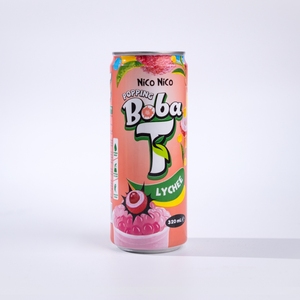 เครื่องดื่มชาดำผสมผลไม้ บับเบิ้ลที นิโค นิโค ขนาด 320 มล. บรรจุกระป๋อง ขายส่ง ฮาลาล น้ำอัดลม ราคาดีที่สุด - Product Image 2