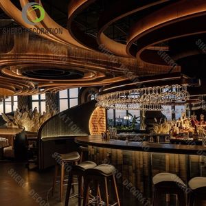 2025 moderno LED bar salón muebles de alta calidad cóctel Night Club muebles sofá Dance Club muebles bebida bar mostrador conjunto - Product Image 6