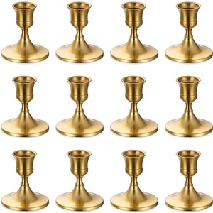 Brutalist Flared Base <b>Black</b> Metal Candle Sockets Granulated Texture Collared Taper <b>Candlestick</b> Set for Fine Dining & Mantels - Product Image 5