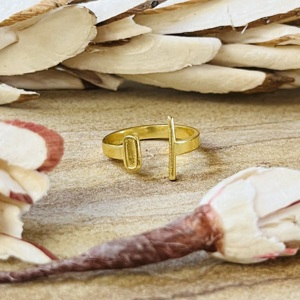 Unique Design Minimalist Geometric Bar <b>Ring</b> Brass 18k Gold Plated <b>Statement</b> <b>Ring</b> Modern Fashionable <b>Ring</b> Dainty Wholesale <b>Ring</b> - Product Image 1