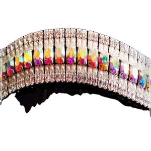 Bandas de cuero para cejas multicolor 5 filas de perlas y cristales de alta calidad hechos a mano diamantes de imitación decorativos de cuero banda para cejas de caballo - Product Image 1