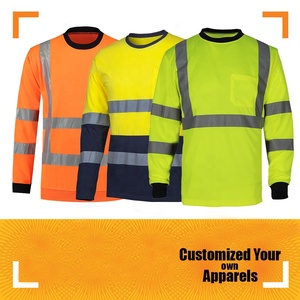 Camiseta de Seguridad Reflectante de Alta Visibilidad, Manga Larga, Ropa de Trabajo, Camiseta de Advertencia de Alta Visibilidad para Construcción y Trabajos en Carreteras - Product Image 4