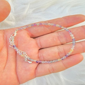 Super Quality AAA-Grade Carved Natural Crystal <b>Bracelet</b> with Fluorite Elastic Beads Gemstone Crafts - Product Image 3