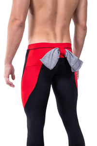 Leggings de compression pour hommes en gros, légers, anti-transpiration, vêtements de sport extensibles dans 4 directions, en coton/bambou, anti-UV, sculptants - Product Image 5