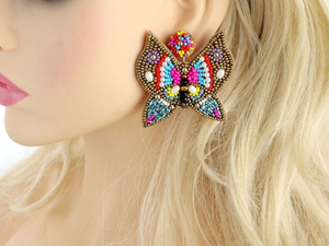 Elegantes Pendientes Colgantes de Lino con Cuentas de Semillas de Algodón y Bordado Estilo Budista, Ligeros, Hechos a Mano, de Alta Calidad, Personalizables y a la Moda - Product Image 4