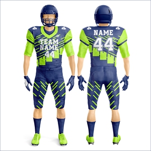 Uniforme de football américain professionnel, ensemble de maillot et de pantalon personnalisés pour équipe, impression par sublimation, respirant, gestion de l'humidité, extensible - Product Image 1