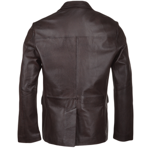 Blazer en cuir léger pour homme, meilleur matériau, vente chaude, tendance, prix de gros, blazer en cuir pour homme avec logo personnalisé - Product Image 4