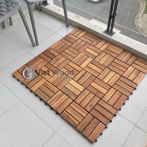 Baldosas de Madera de Acacia Vietnamita para Exteriores, Encajables, Impermeables, Antideslizantes, Diseño Contemporáneo, Acabado Mate, Tratadas con Aceite - Product Image 5