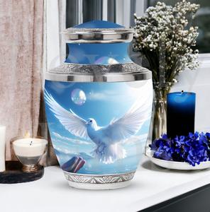 Urna funeraria decorativa para cenizas de seres queridos, urna conmemorativa sofisticada para cenizas humanas, urna de recuerdo. - Product Image 3