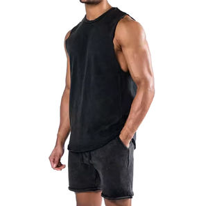 Ensembles d'été grande taille pour hommes de High Street, en provenance du Pakistan, ensemble décontracté 2 pièces avec débardeur sans manches et short - Product Image 4