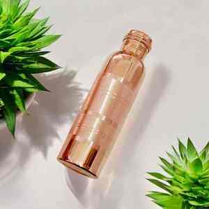 Bouteille d'eau en cuivre, design minimaliste, portable, pour les voyages, finition cuivre pur, couleur or rose, bouteille d'eau en cuivre pur - Product Image 6