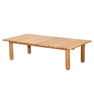 Mesa de Centro Moderna de Madera de Teca con Tablero de Listones para Sala de Estar, Muebles de Interior - Product Image 1