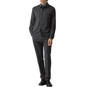 เสื้อเชิ้ตผู้ชายทรงปกติ แขนยาว ติดกระดุม สไตล์ลำลอง ผ้าโพลีเอสเตอร์/คอตตอน ระบายอากาศได้ดี สีตามสั่ง ขายส่ง มีตัวอย่างฟรี - Product Image 5