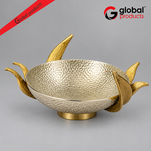 Tazón para servir dulces, frutos secos y caramelos, de metal dorado, con diseño de luna, estilo fabuloso, para decoración del hogar y hoteles. - Product Image 4