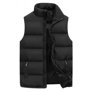 Chaleco Acolchado Impermeable para Hombre, Sin Mangas, Color Sólido, Talla Grande, Cálido, con Bolsillos, 100% Lana, Estilo Hip Hop, Ropa de Invierno - Product Image 4