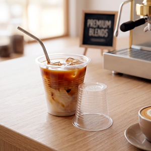 Wholesale Eco-Friendly Disposable PP Single Wall Round <b>Cups</b> 95mm Transparent with Lid 12/16/22oz for Cold Beverages Coffee - Product Image 6