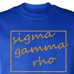 Sudadera con cuello redondo Sigma Gamma Rho Script Box, personalizada para hermandades griegas, de forro polar, estilo casual universitario y urbano, venta al por mayor - Product Image 5